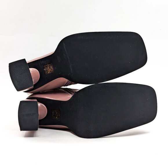 Jeffrey Campbell Maximal Lo Vintage 90s Inspired Square Toe Pink Boots size 10 - Picture 7 of 12